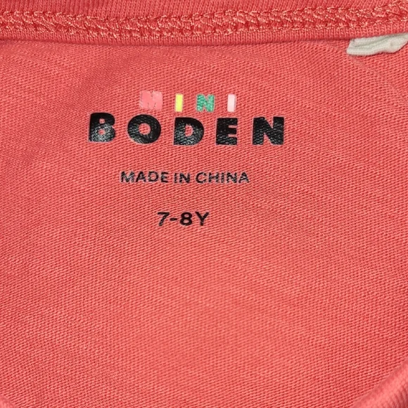 Mini Boden Coral Layered Look Long Sleeve Shirt With Front Pocket 7/8Y - Picture 2 of 6